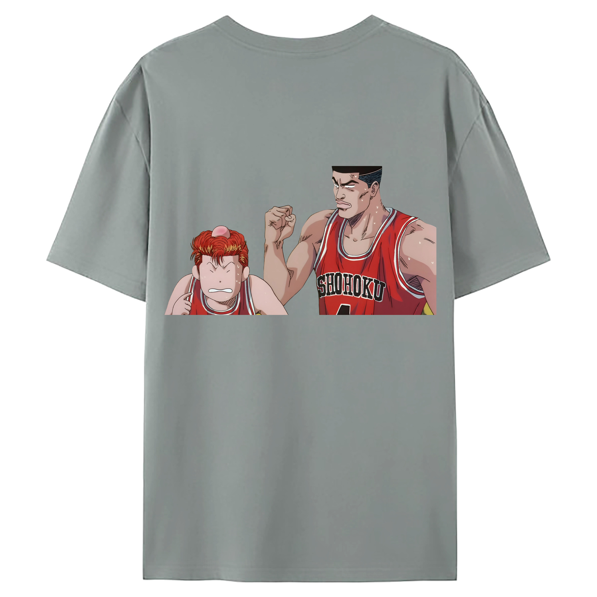 （画像用） SLAM DUNK／スラムダンク 綿100％ メンズ半袖Tシャツ（バックプリント） 通気性